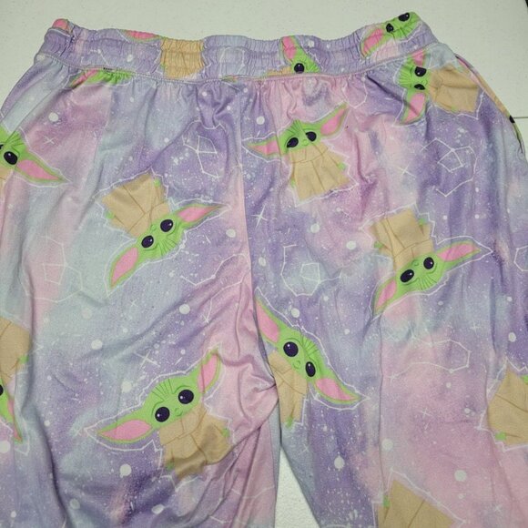 Star Wars Purple Capri Pants Pajama Bottoms Yoda Jedi Grogu Womens XL 16 18‎ - Picture 2 of 7